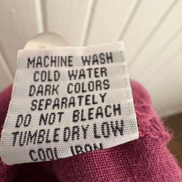 100% Linen Garnet Red Button Down Shirt - Picture 13 of 13